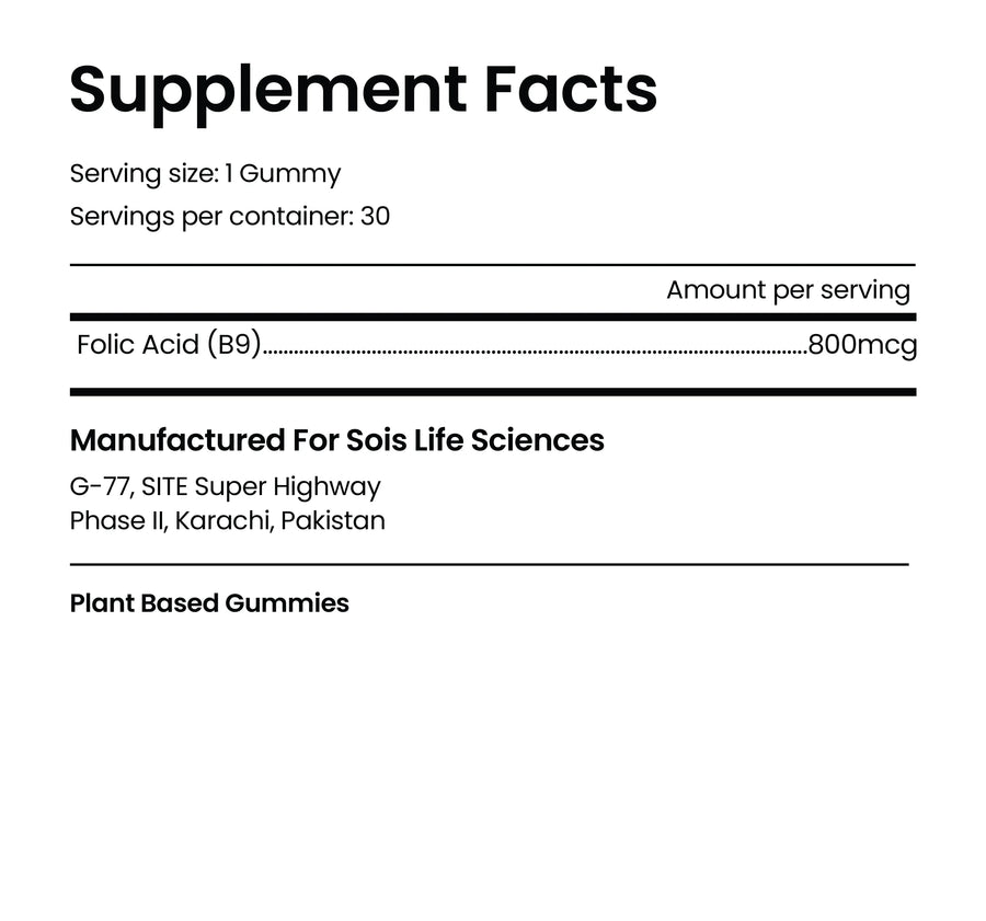 Folic Acid supplement facts