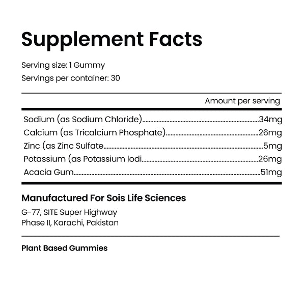 Hydration Support supplement facts
